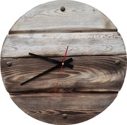 ZEGAR ŚCIENNY, STARE DREWNO, RUSTYKALNY, BOHO