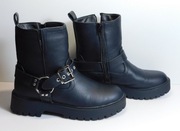 Buty motocyklowe botki roz. 39 czarne Pepco