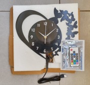 Zegar ścienny z płyty winylowej z podświetleniem LED RGB 