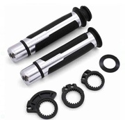 SREBRNE MANETKI GRIPY BARRACUDA WRAZ Z CIĘŻARKAMI R1 YAMAHA R6 CBR HONDA