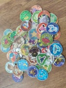 90x sztuk Pokemon Tazos, Taz, Zapper, Flesz, Duo - kapsle, tazosy