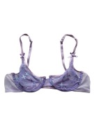 Fioletowy prześwitujący stanik biustonosz 75B bielizna damska