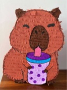 Piniata urodzinowa - Kapibara z bubble tea