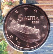 GRECJA 2022 5 CENTÓW UNC !!!!!!!!!!