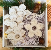 Box zestaw 6 gwiazdek makrama prezent 