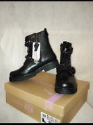 Skórzane workery z łańcuchami 39 38 Lasocki że skóry naturalnej