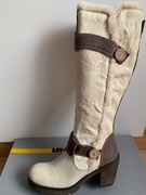 Manas włoskie kozaki całe ze skóry -Piękne roz. 36