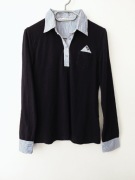 Koszula materiałowa granatowa roz.L wymiary opis firmy Monnari