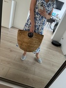 ASOS koszyk torebka pleciona słomiana shopper plażowa słomkowa