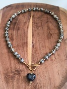 Naszyjnik z kamieni naturalnych Jaspis zapięcie Toggle