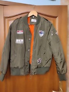 Kurtka używana damska bomberka khaki rozm s