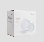 Zestaw talerzy CAPRI białych 18 el. ,