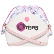 Biały organizer do Obag MOON LIGHT worek flamingi róż lazur worek OMAY