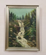OBRAZ OLEJNY PEJZAŻ NA PŁOTNIE 52x39cm