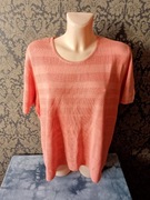 sweter w paski pomarańczowy