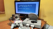 Sony ps1 softmod po serwisie stan bardzo dobry pady gry