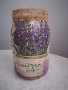 Słoik ozdobny , wazon decoupage