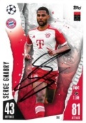 Serge Gnabry Bayern Monachium karta Match Attax z autografem
