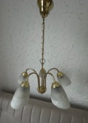 Lampa żyrandol złota