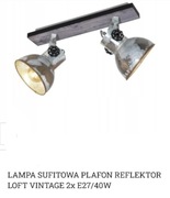 LAMPA SUFITOWA PLAFON REFLEKTOR LOFT vintage 2xE27/40W