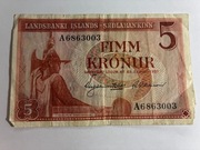 Islandia 5 koron 1957
