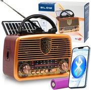 RADIO KUCHENNE PRZENOŚNE RETRO NA BATERIE SOLARNE BLUETOOTH ANTENA UCHWYT