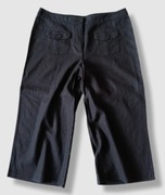 M&S letnie spodnie 3/4 rybaczki lniane czarne 14/ 42