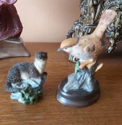 2 figurki ceramiczne kolekcjonerskie XXw. Wydra. 