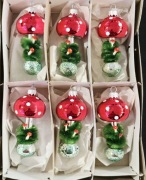 Bombki choinkowe 1szt Grzybek muchomorek mech retro styl kształtki grzybki