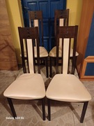 Krzesła drewniane tapicerowane firmy effezeta italy 4szt