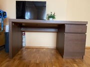 Biurko Ikea MALM brązowe 