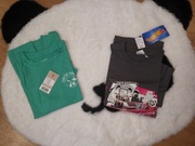 Komplet 2 koszulek t-shirt chłopięcych 134/140 nowe pepperts i hot wheels