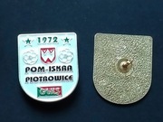 POM-ISKRA Piotrowice , odznaka oficjalna, klubowa, złota na pins