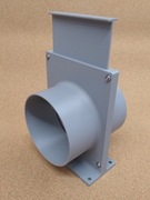 Przepustnica gilotyna zasuwa odciąg trocin 100 mm