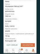 Szyna sufitowa PCV jednotorowa z osłoną 9cm 240 cm