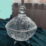 Bombonierka kryształowa PRL