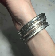 Srebrne bransoletki koła Warmet? 10 sztuk