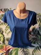 niebieski t-shirt basic z kieszonką Tatuum XL Stena