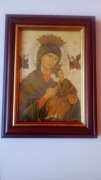 Ikona matki boskiej reprodukcja 30/40 lat