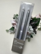 Świeczki ozdobne led srebrne metaliczny