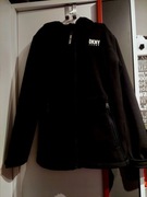Kurtka przejściowa  DKNY Jeans  z kapturem czarna dziecięca 