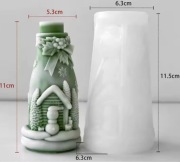 Świąteczna BUTELKA Boże Narodzenie forma silikonowa 11.5*6.3 do Świec Wosku