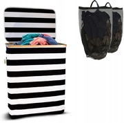 Kosz na pranie do segregacji, z wyjmowanymi wkładami oraz pokrywą, 145l