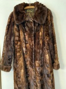 Futro - płaszcz, naturalne z norek brąz