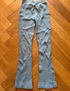 Reserved 164  spodnie legginsy rozszerzane dzwony niebieskie
