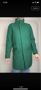 Hobbs Plaszcz midi damski zielony wełniany wełna 100% zimowy jesienny S M36