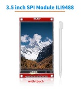 Wyświetlacz LCD TFT 3,5 IC ST7796U DOTYKOWY 320x480 SPI z czytnikiem SD