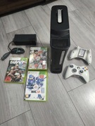 Xbox 360 120 GB + 2 pady + 3 gry + zasilacz – komplet
