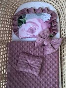 Posciel dla lalki do wózka, kołyski. Minky. 