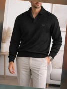 Meski włoski sweter z kołnierzem roz. M/L